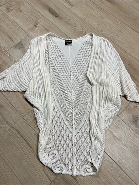 Jean Paul Gaultier Openwork Knit Cardigan - Cream